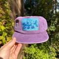 Washed Cotton Purple Hat: Vintage Strawberries