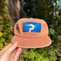 Washed Cotton Rust Hat: Heron + Topo Map