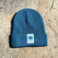 Wool-Blend Blue Beanie: Dandelion