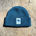Wool Blue Beanie: Dandelion