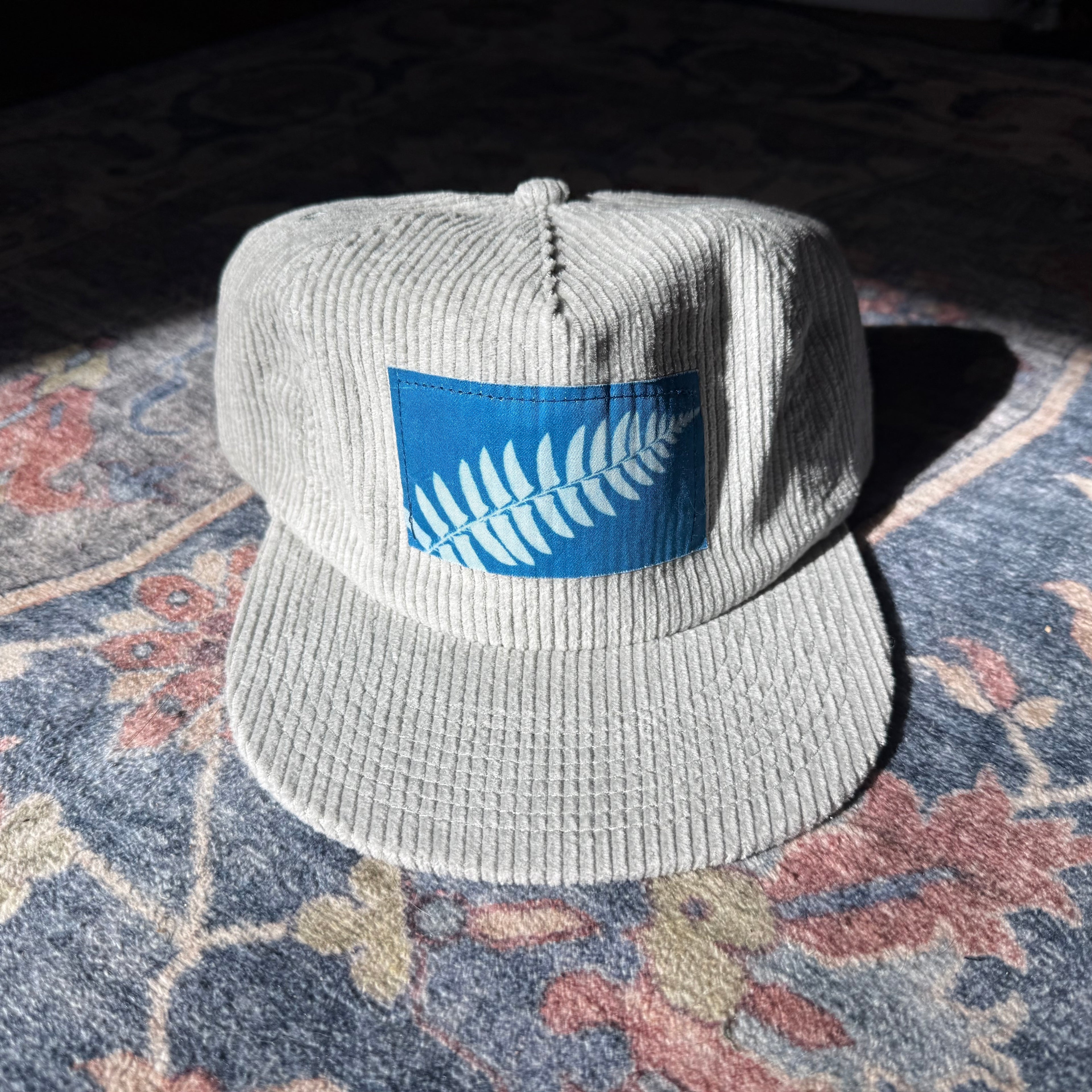Light Gray Corduroy Hat: Fern 03