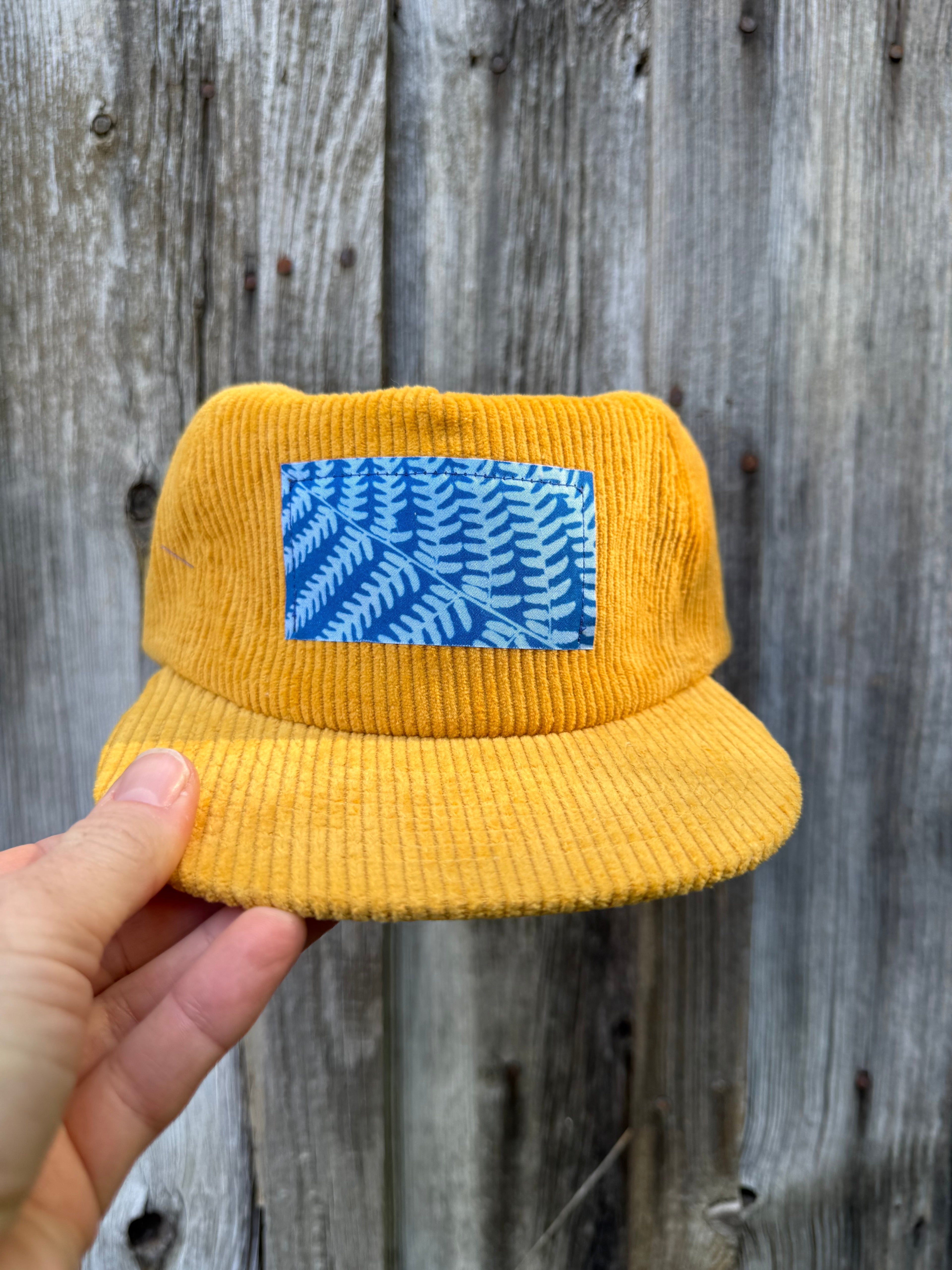 Corduroy Sun Gold Hat: Fern 01