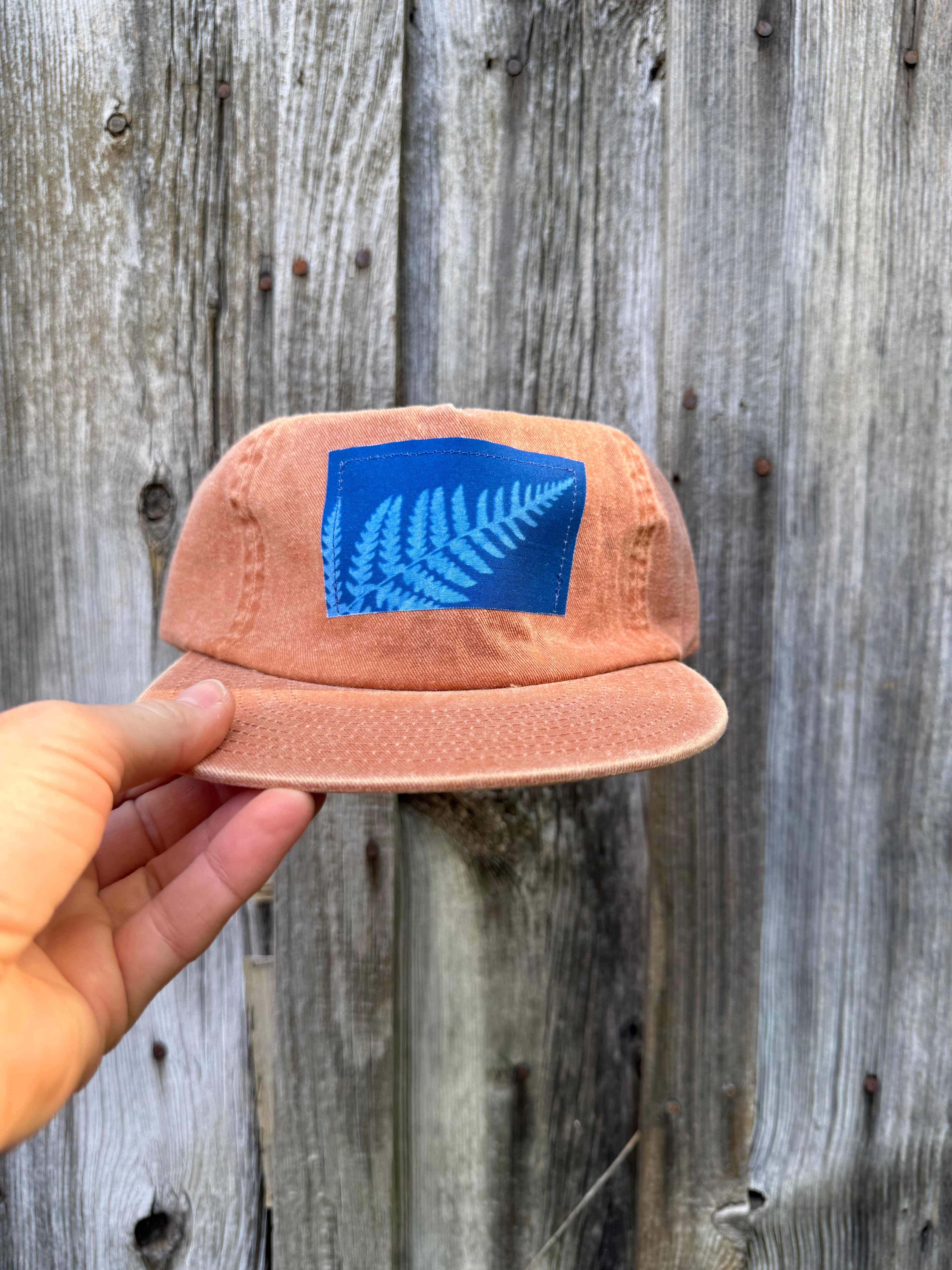 Washed Cotton Rust Orange Hat: Fern 03