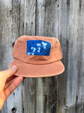 Washed Cotton Rust Orange Hat: Lupine + Topo