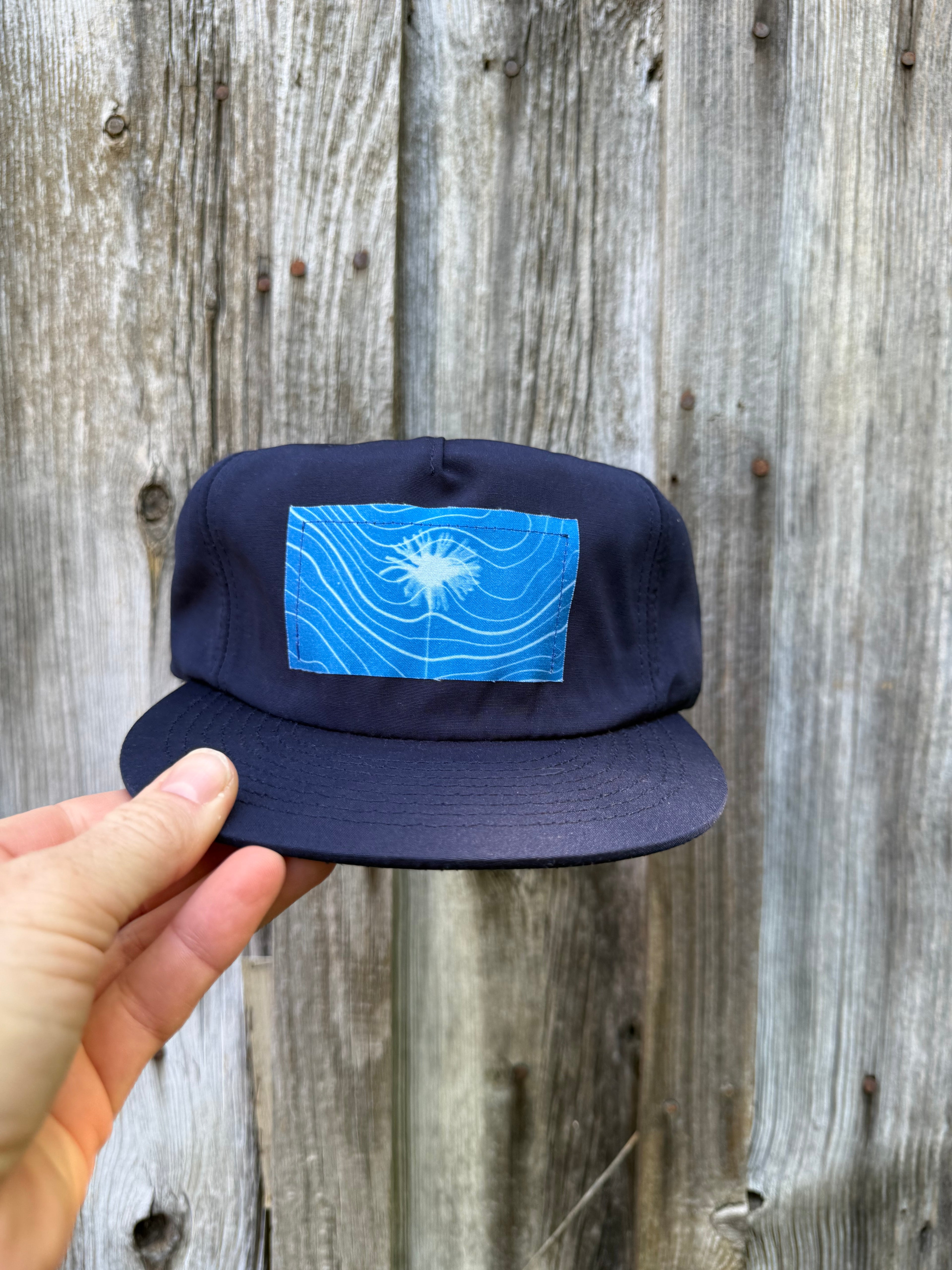 Nylon Navy Blue Hat: Wildflower + Topo