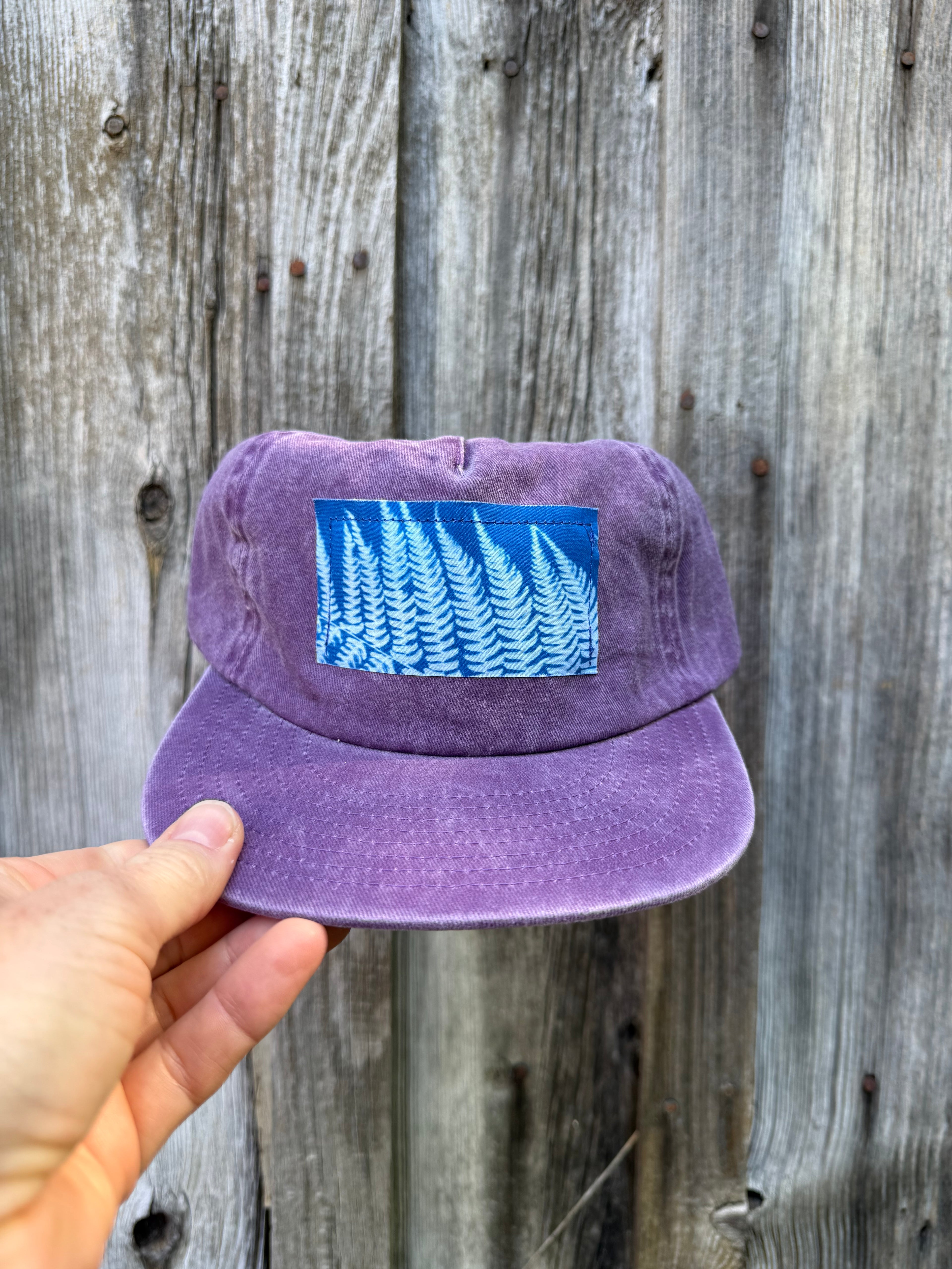 Washed Cotton Purple Hat: Fern 02