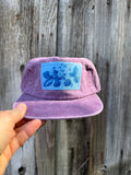 Washed Cotton Purple Hat: Vintage Strawberries