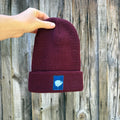 Waffle Knit Beanie: Burgundy : Wildflower