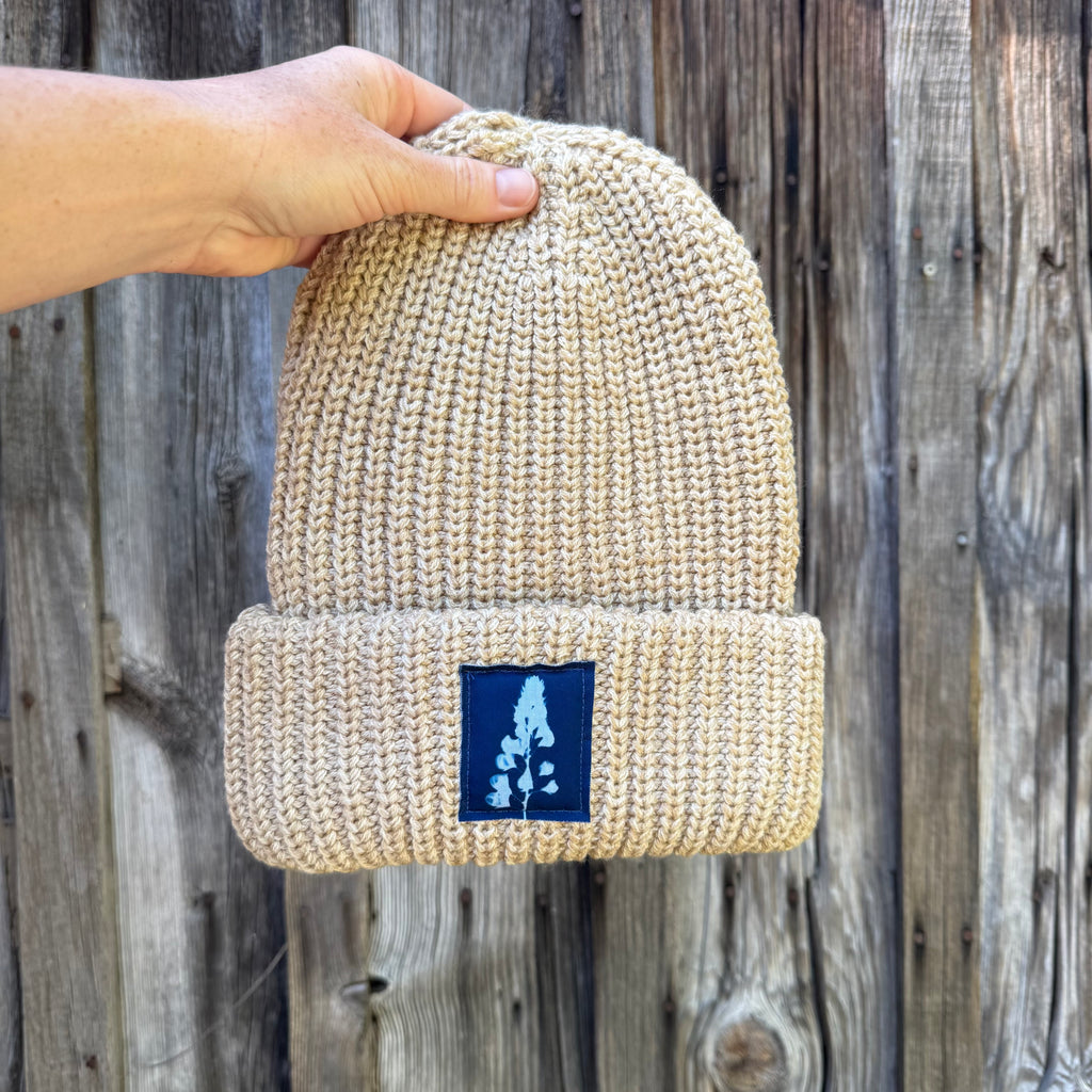Chunky Knit Beanie: Cream: Lupine