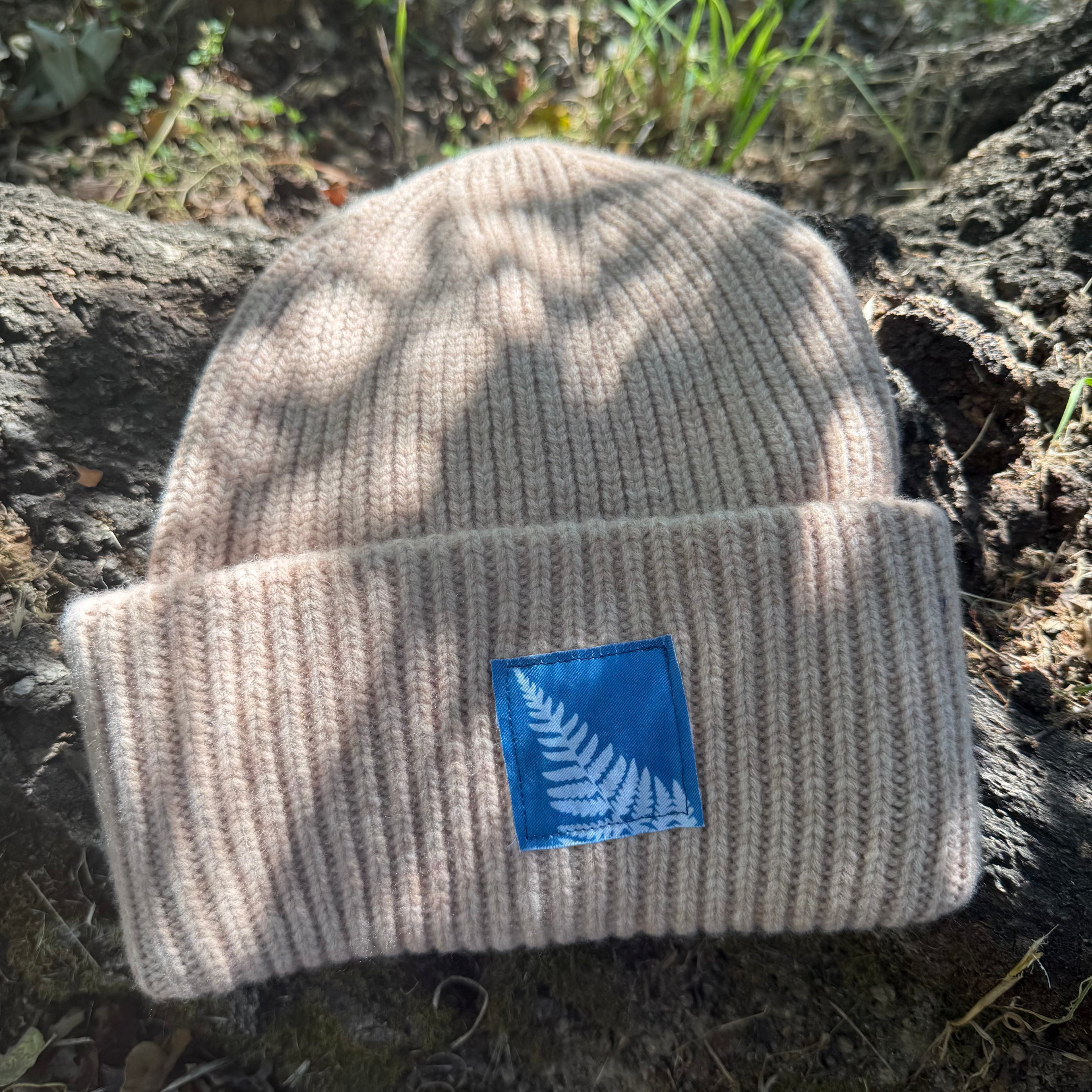 Chunky Knit Wool Beanie: Cream: Fern