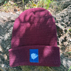 Waffle Knit Beanie: Burgundy : Wildflower