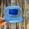 Corduroy Blue Hat: "Tahoe" in Flowers