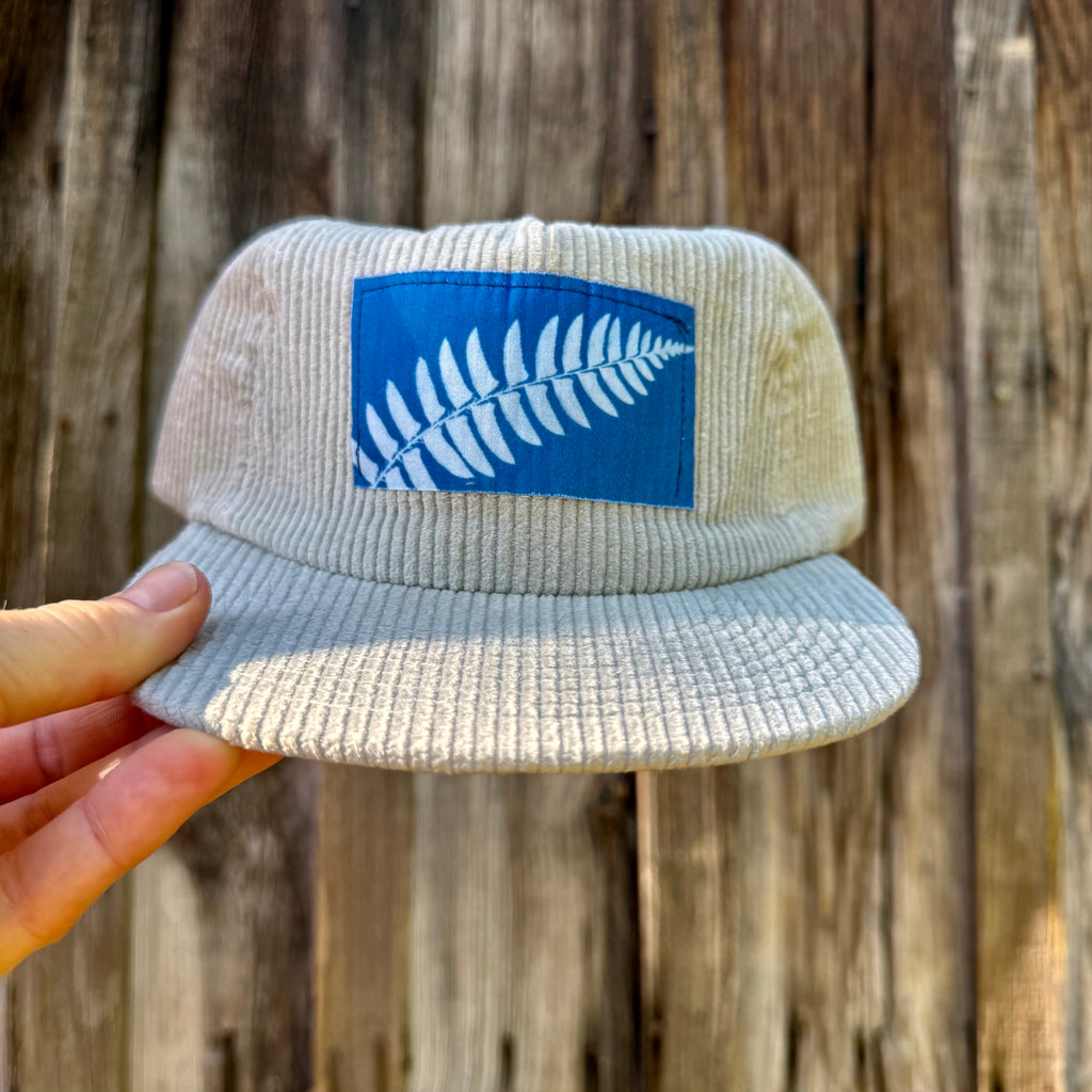 Corduroy Light Gray Hat: Fern 03