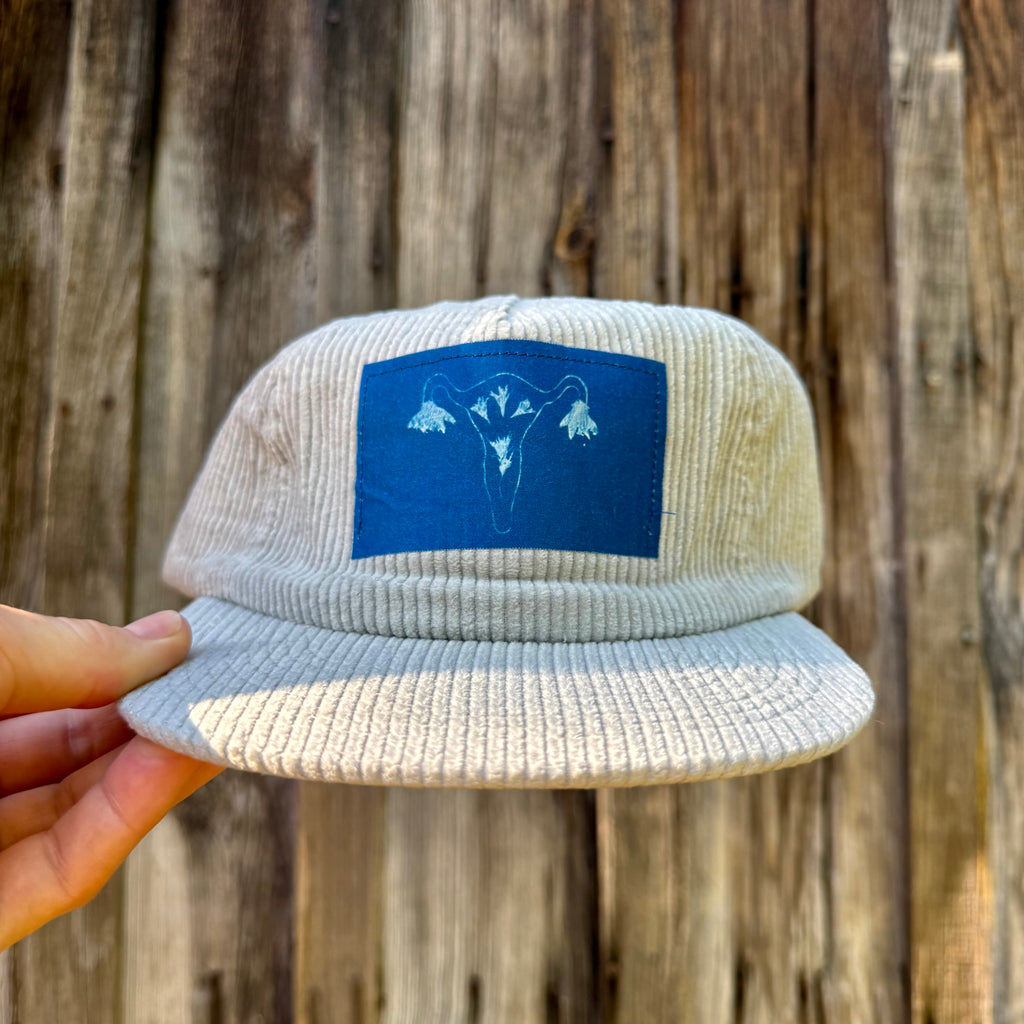 Corduroy Light Gray Hat: Uterus