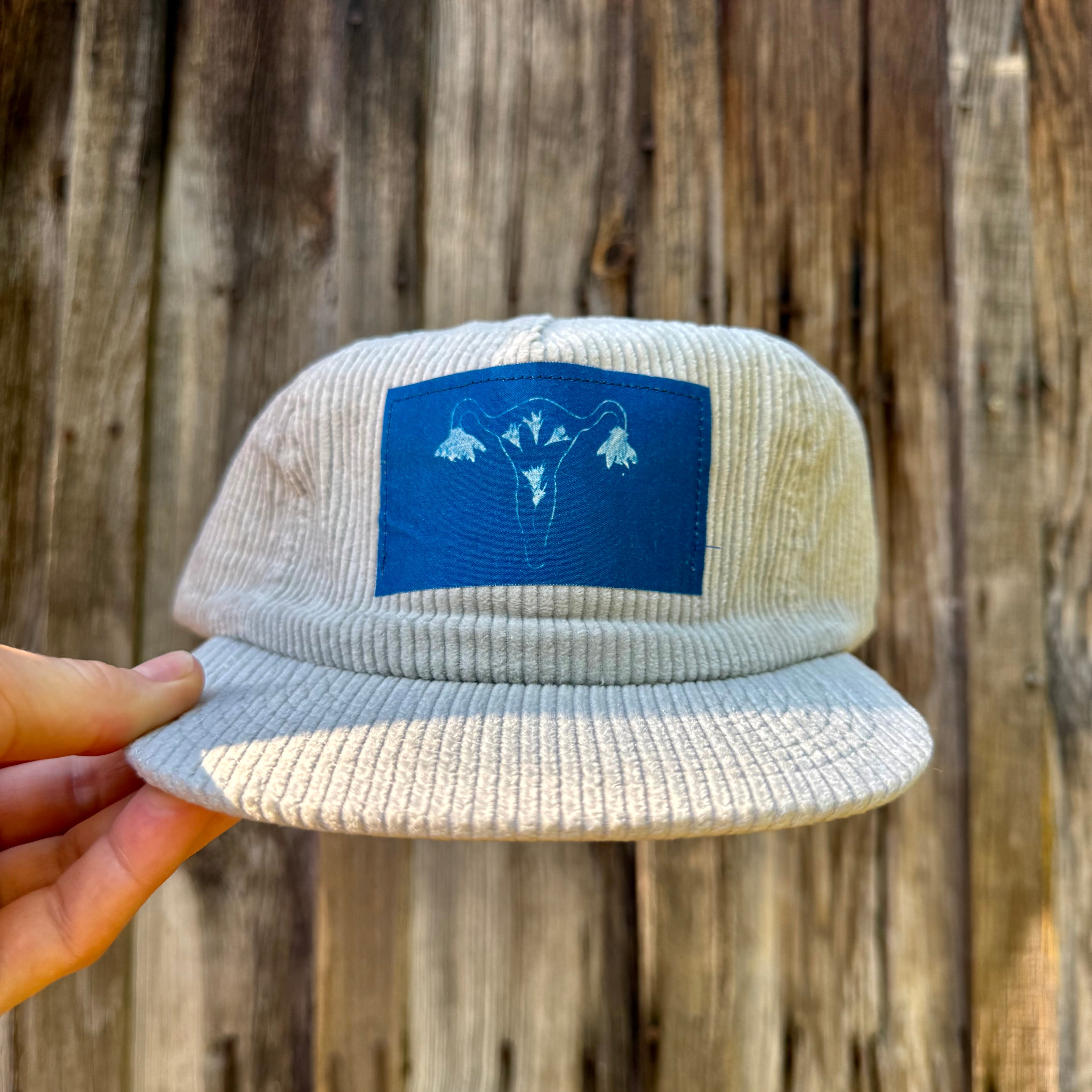 Corduroy Light Gray Hat: Uterus