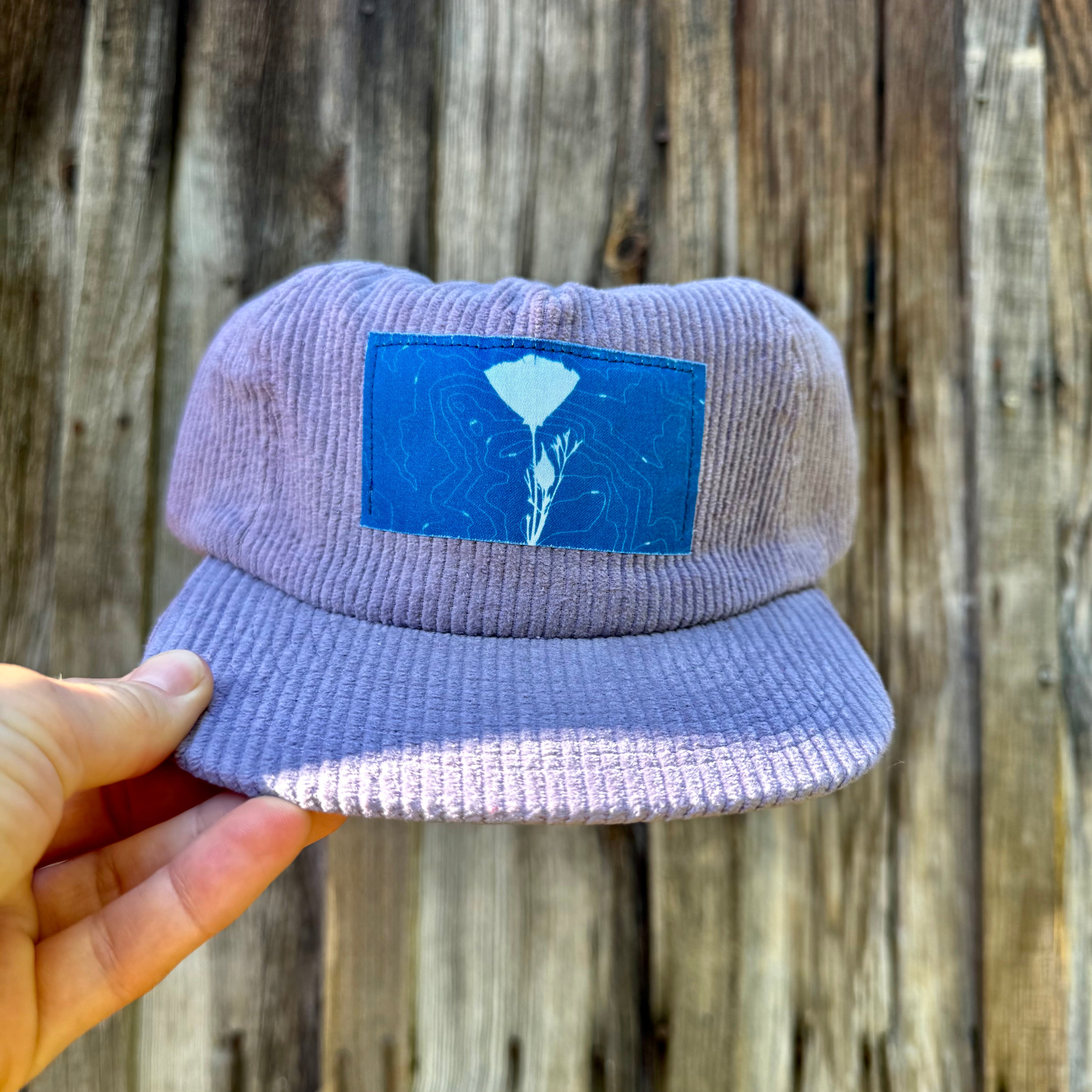 Corduroy Lavender Hat: Poppy + Yosemite Topo