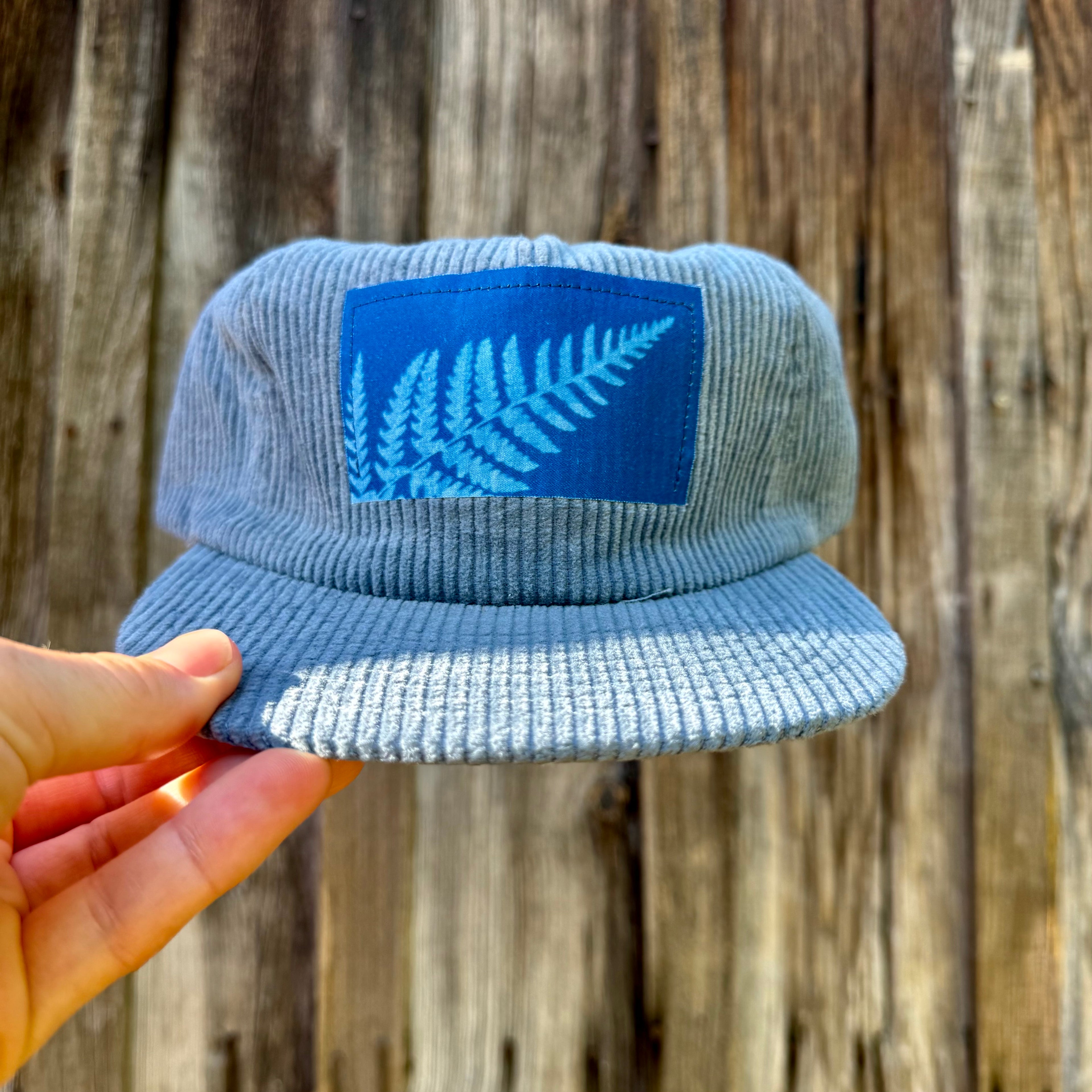 Corduroy Blue Hat: Fern 04