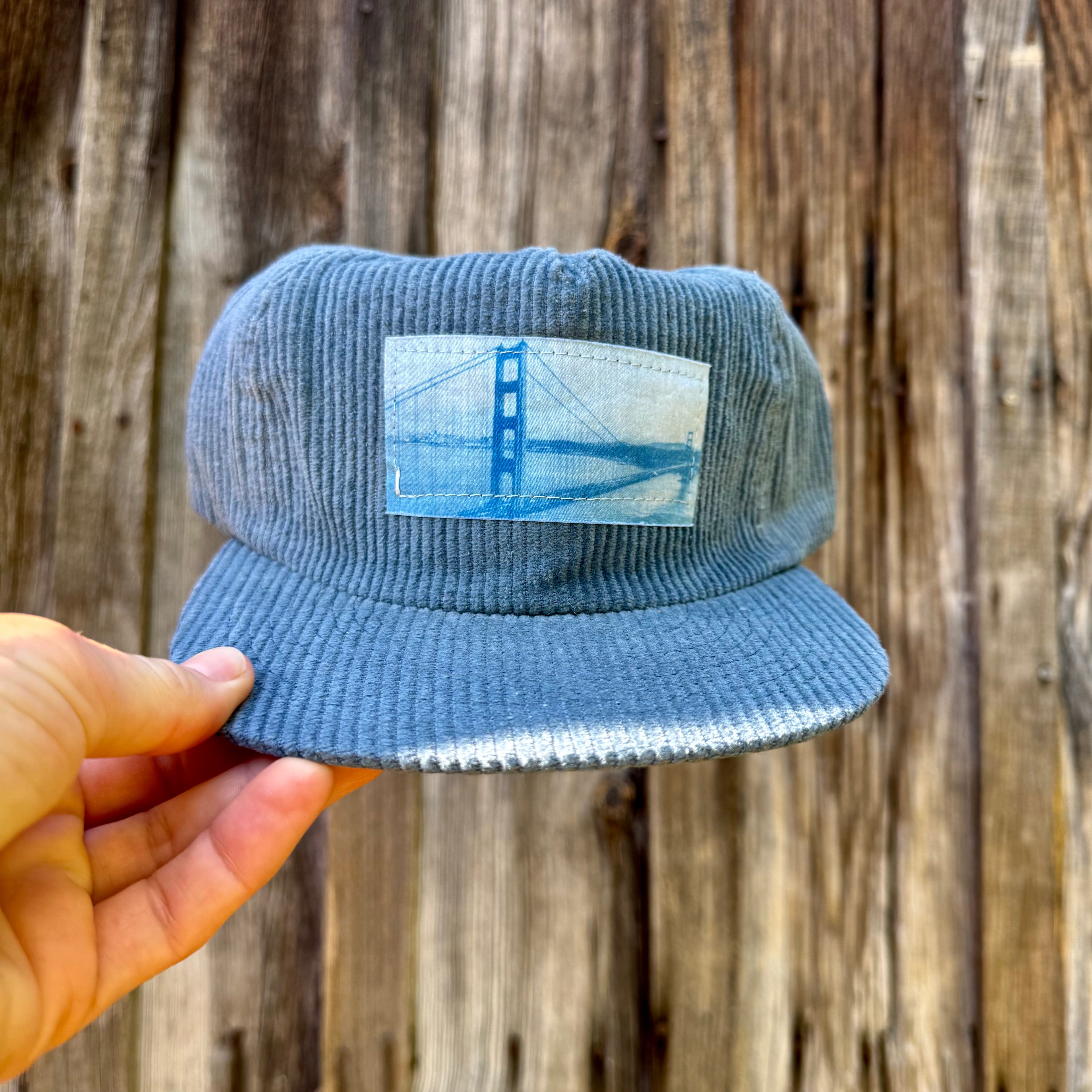 Corduroy Blue Hat: SF Golden Gate Bridge