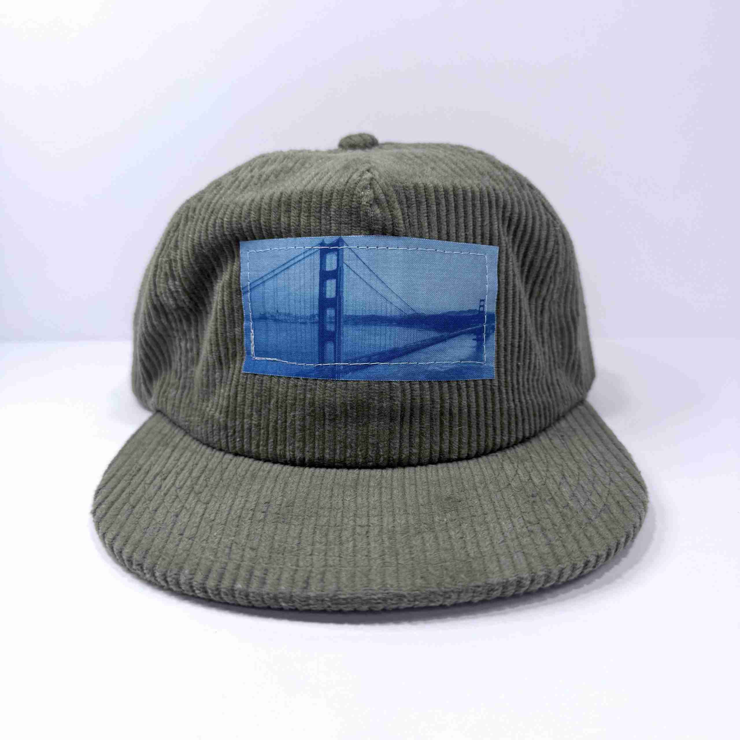 z. San Francisco Golden Gate Bridge: Corduroy Hat: Green image 1