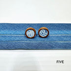 Cyanotype 12mm Stud Earrings - 05 image