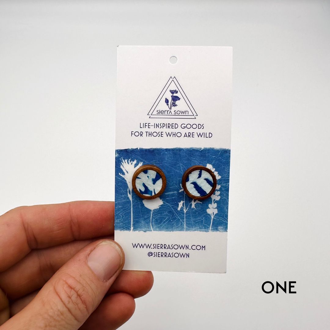 Cyanotype 12mm Stud Earrings image 3