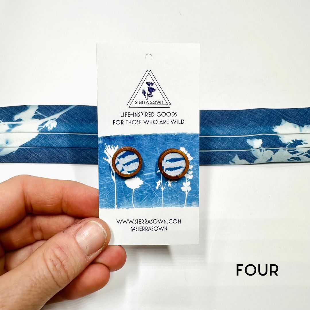 Cyanotype 12mm Stud Earrings image 9