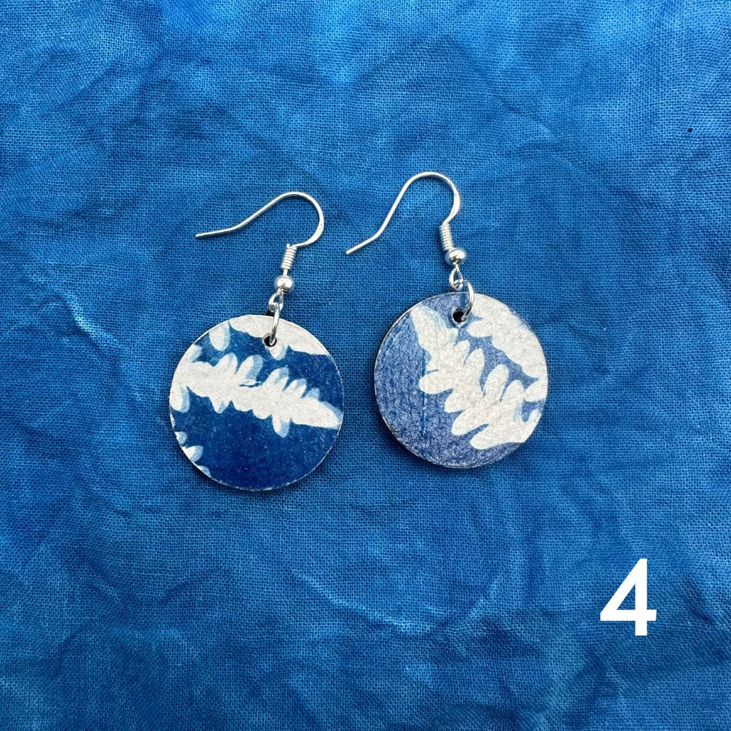 Cyanotype Circle Earrings image 5