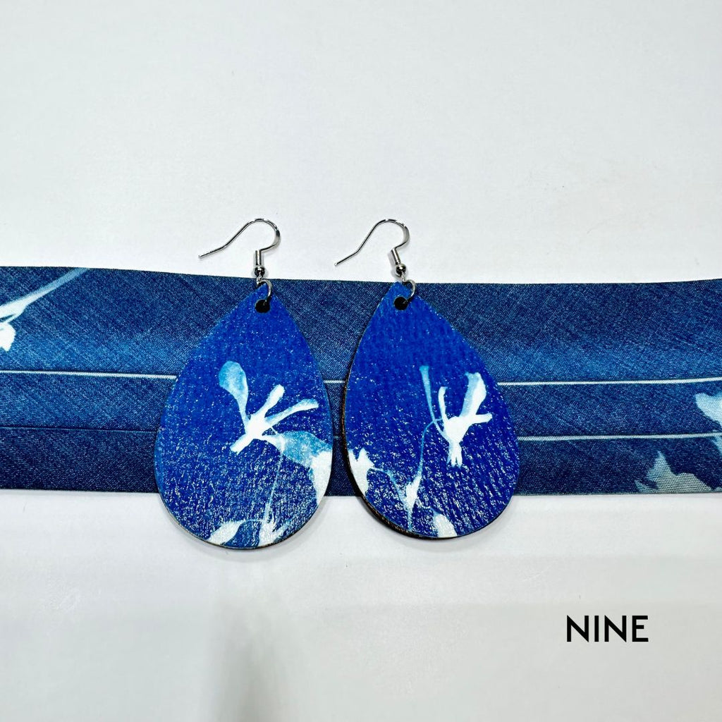 Cyanotype Teardrop Earrings image 18