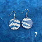 Cyanotype Circle Earrings - 07 image