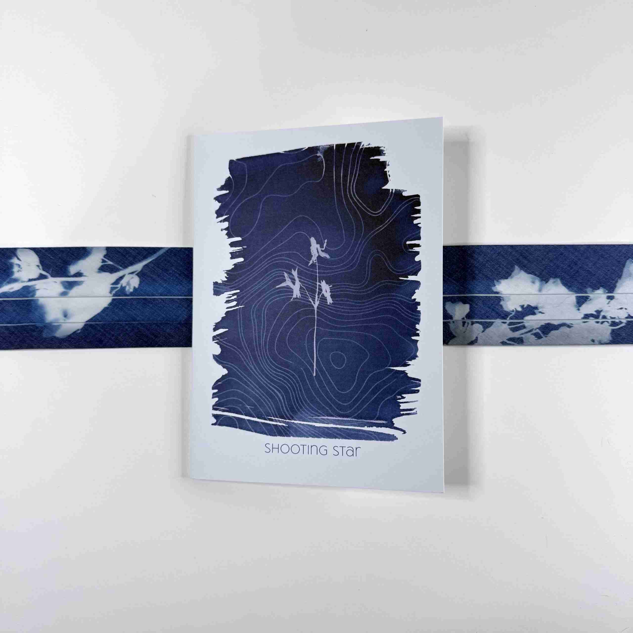 Greeting Card: Shooting Star + Topo Map image 0