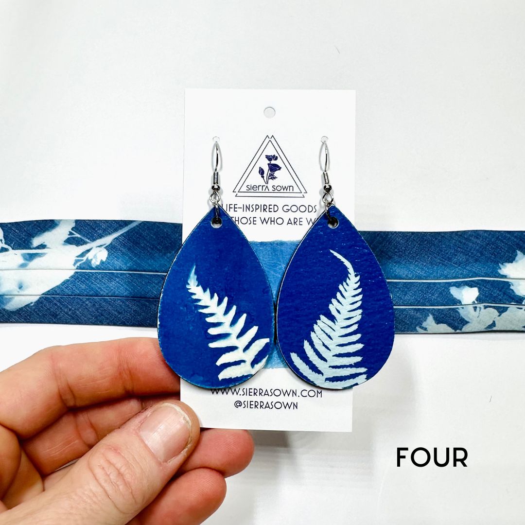 Cyanotype Teardrop Earrings image 9