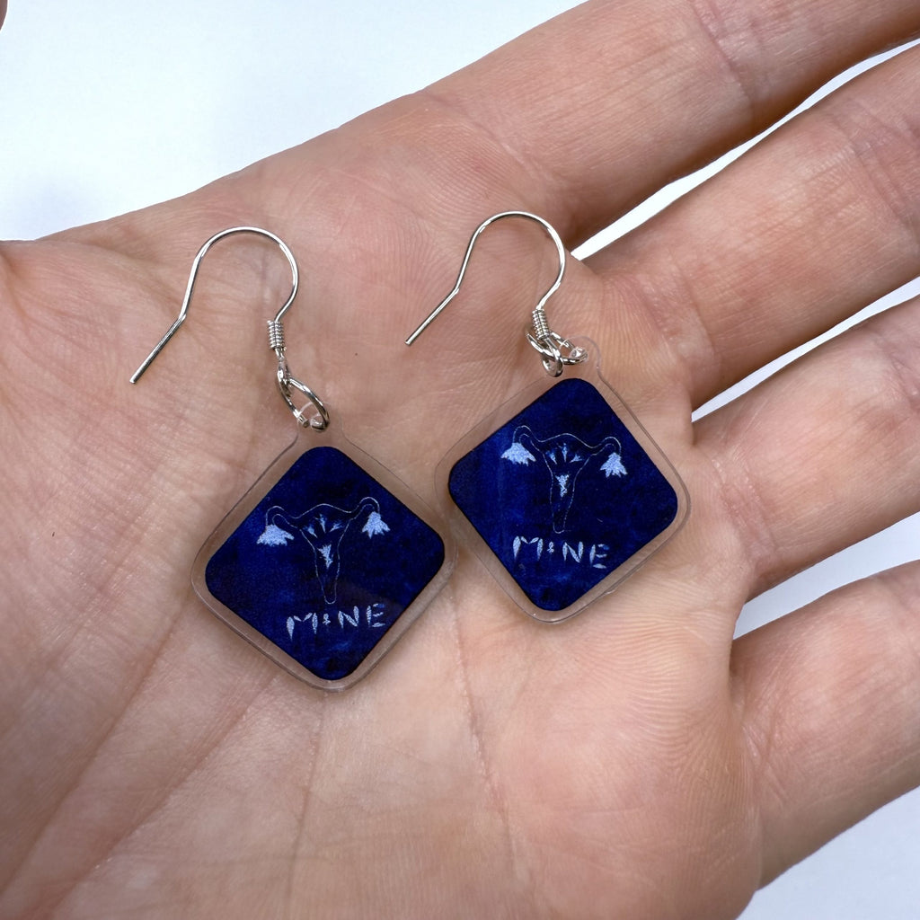 "Mine" Uterus Earrings image 2