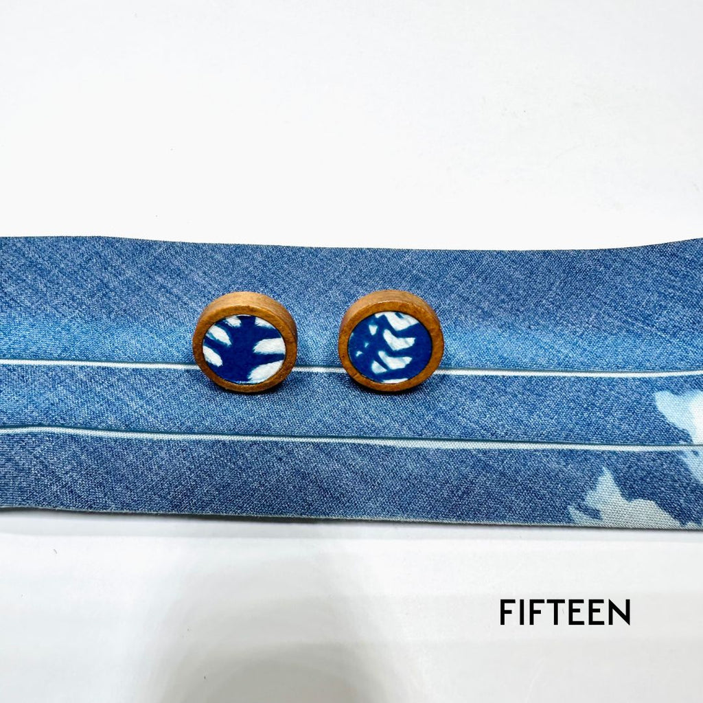 Cyanotype 12mm Stud Earrings image 30