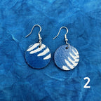 Cyanotype Circle Earrings - 02 image