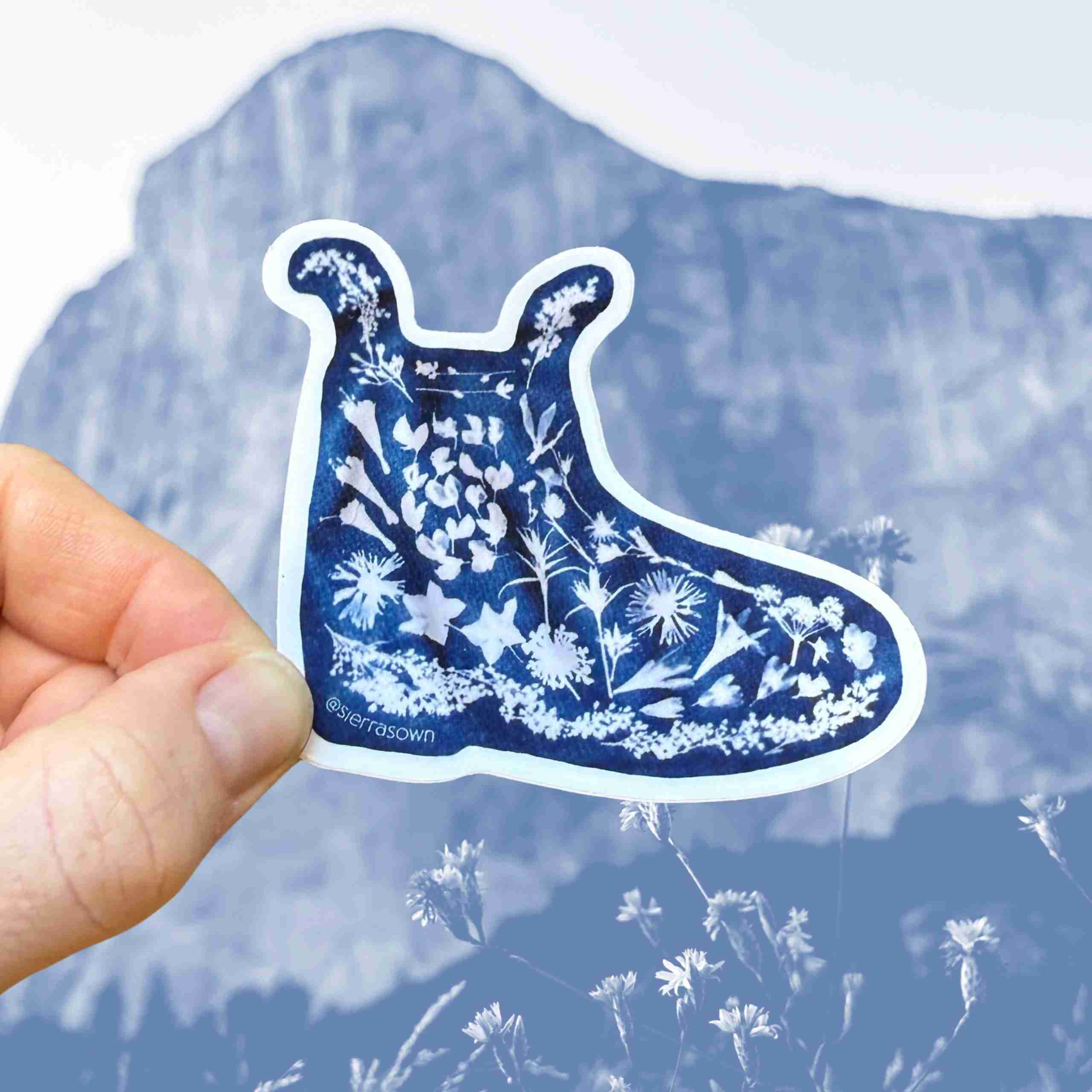 Sticker: Cyanotype Boot image 0