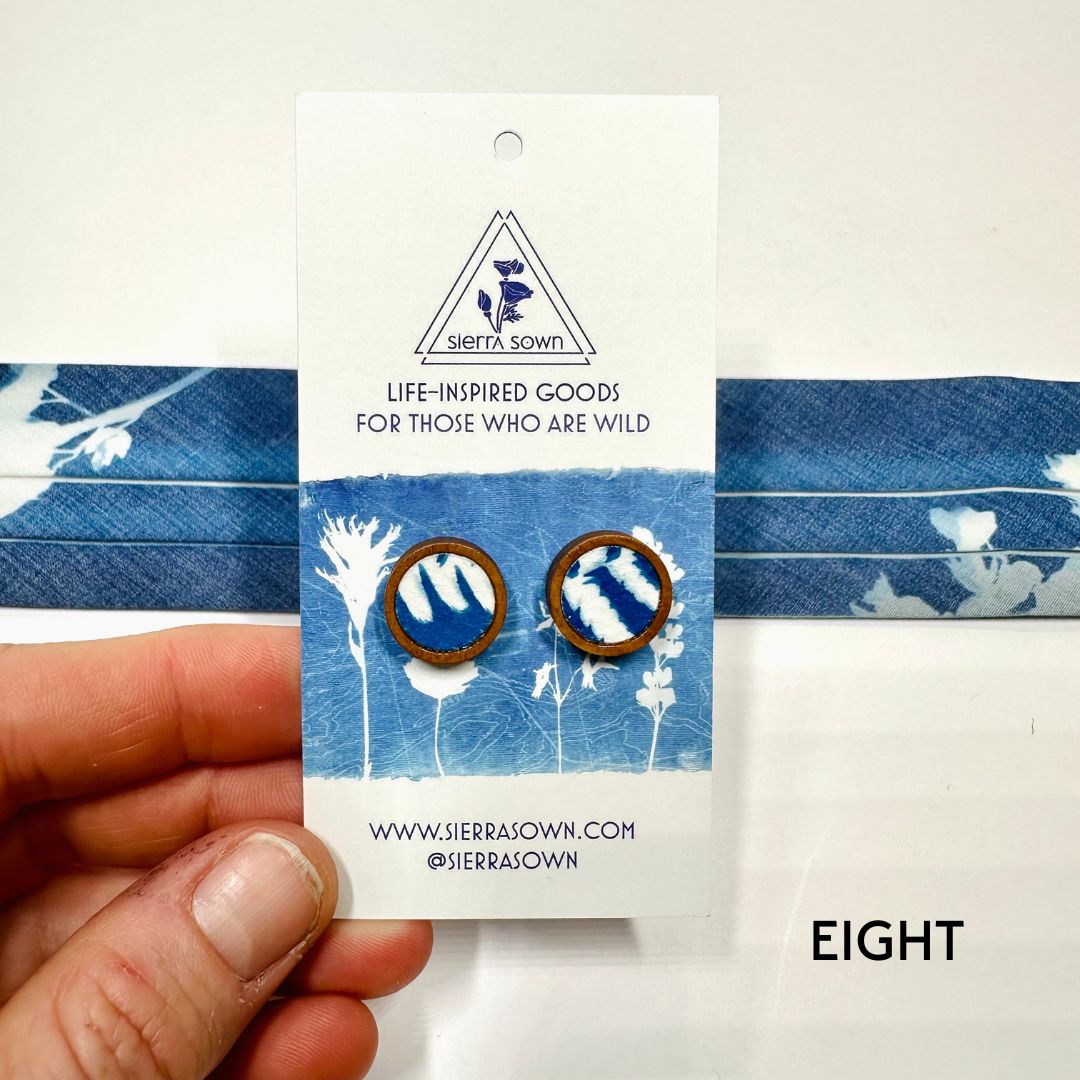 Cyanotype 12mm Stud Earrings image 17