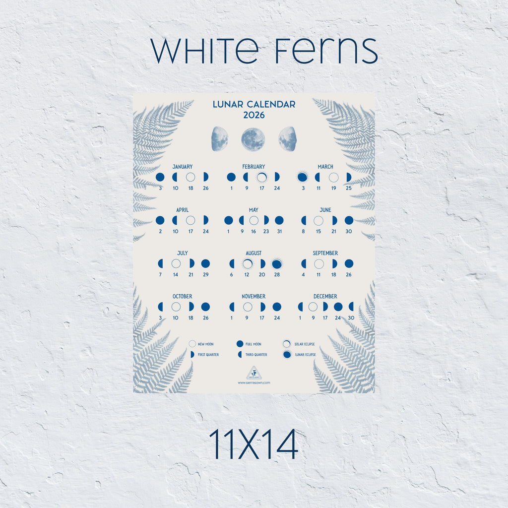 2026 Lunar Calendar: Fern (11x14)